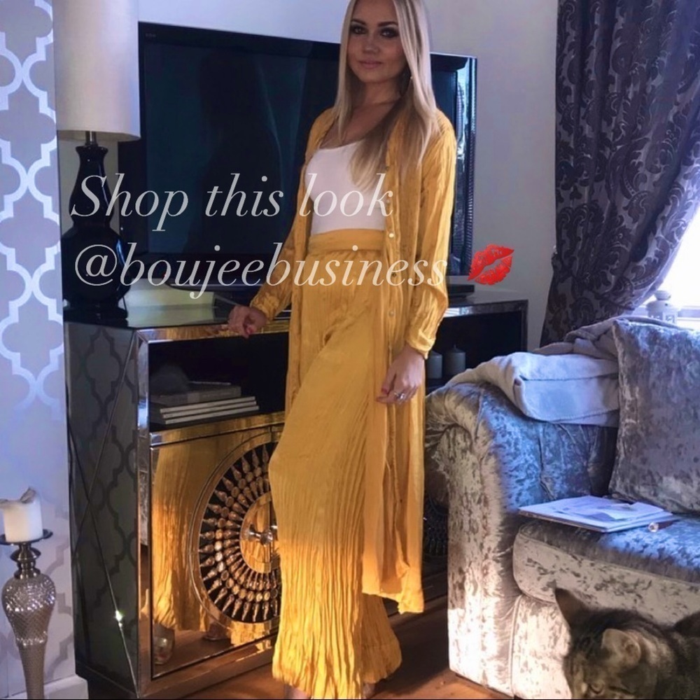 ZARA - BNWT Wrinkle Effect Print Dress + Pants 2pc Coord Set Size Xl